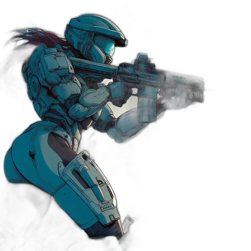 robot, weapon, concept art, pixel art transparent PNG cut-out