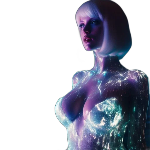 dress, robot, creature, 3d render transparent PNG cut-out