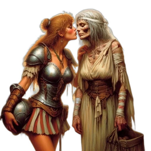 fantasy art, concept art, comic book art, photorealistic transparent PNG cut-out