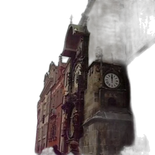 building, umbrella, face, dress transparent PNG cut-out