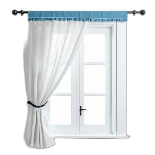 furniture, white, curtain, blue transparent PNG cut-out