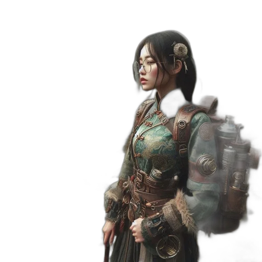 staff, weapon, robot, jacket transparent PNG cut-out
