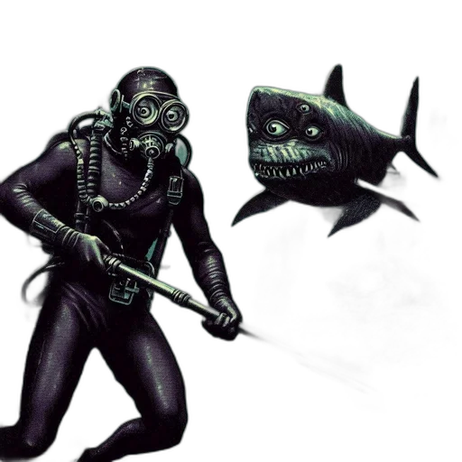 creature, mask, animal, weapon transparent PNG cut-out