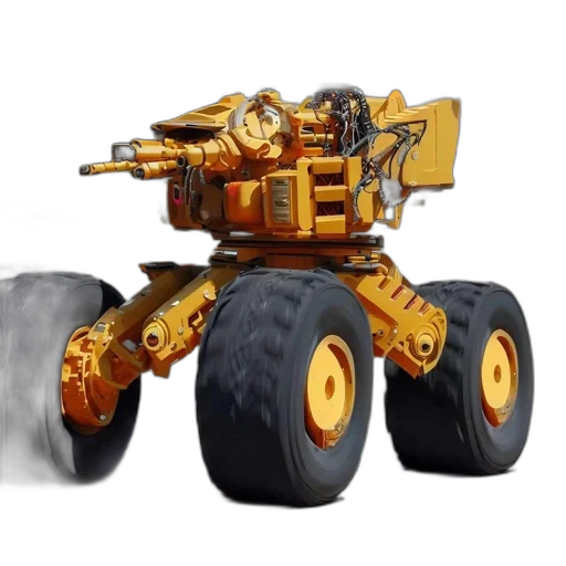 robot, weapon, car, concept art transparent PNG cut-out