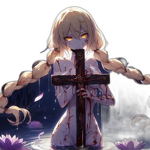 sword, staff, weapon, flower transparent PNG cut-out