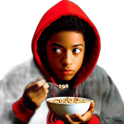 food, jacket, face, photorealistic transparent PNG cut-out