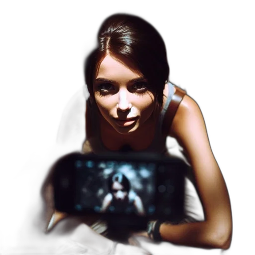 face, robot, creature, weapon transparent PNG cut-out