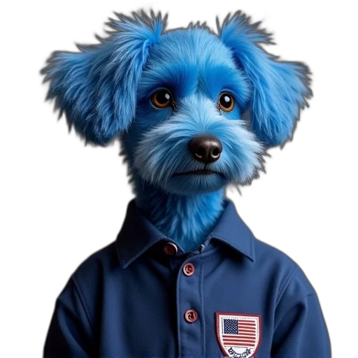 jacket, staff, animal, photorealistic transparent PNG cut-out
