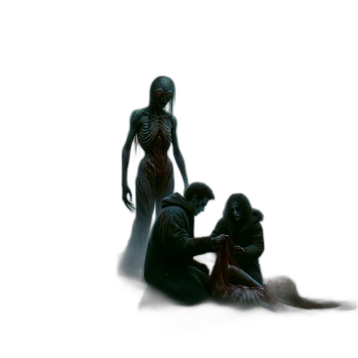 creature, staff, dress, weapon transparent PNG cut-out