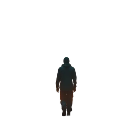 jacket, robot, creature, staff transparent PNG cut-out