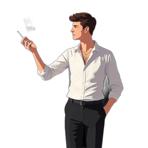 staff, jacket, concept art, cartoon transparent PNG cut-out