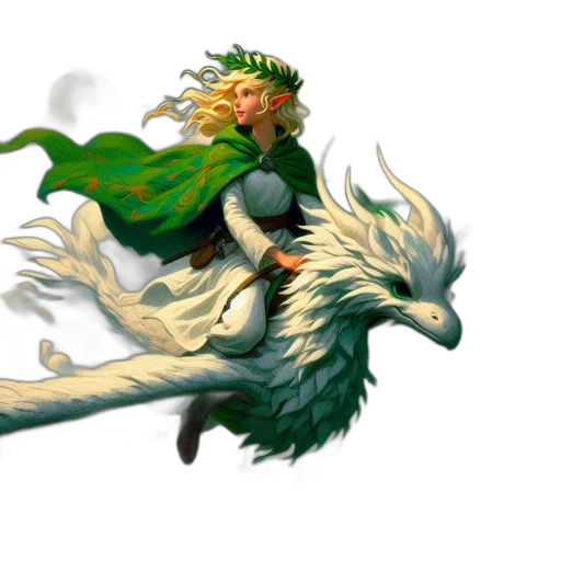 dragon, staff, sword, fantasy art transparent PNG cut-out