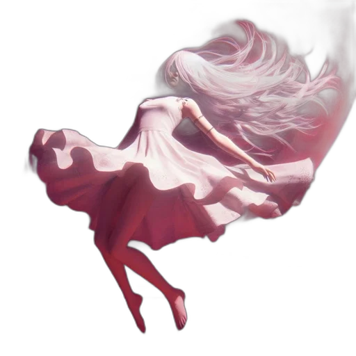 dragon, dress, creature, hair transparent PNG cut-out