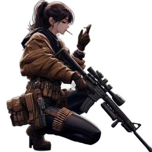 weapon, staff, jacket, concept art transparent PNG cut-out