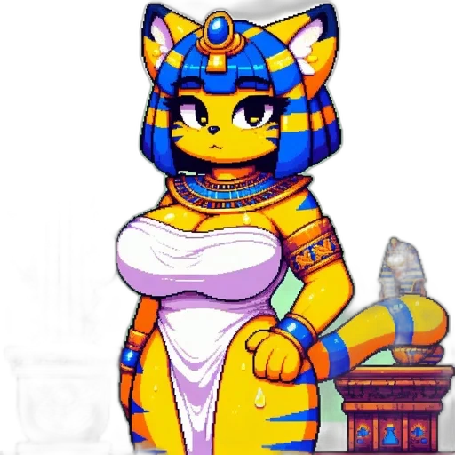 robot, pixel art, concept art, fantasy art transparent PNG cut-out
