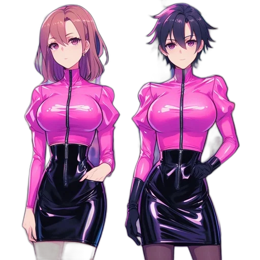 jacket, dress, concept art, cyberpunk transparent PNG cut-out