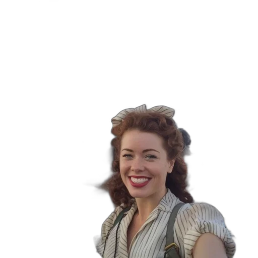 staff, jacket, dress, hair transparent PNG cut-out