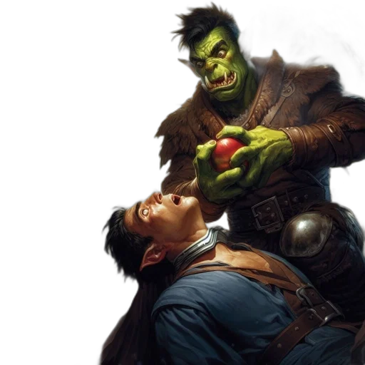 concept art, fantasy art, comic book art, photorealistic transparent PNG cut-out
