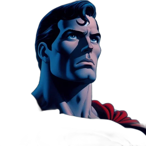 face, comic book art, concept art, 3d render transparent PNG cut-out