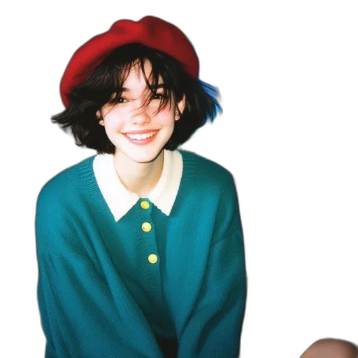 hat, jacket, dress, face transparent PNG cut-out