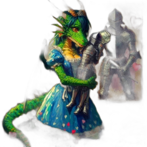 dragon, staff, sword, creature transparent PNG cut-out