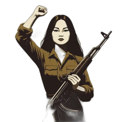 weapon, jacket, staff, comic book art transparent PNG cut-out