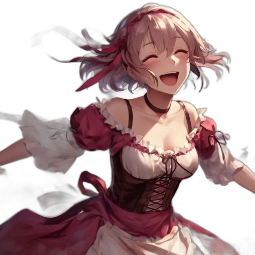 dress, weapon, staff, face transparent PNG cut-out