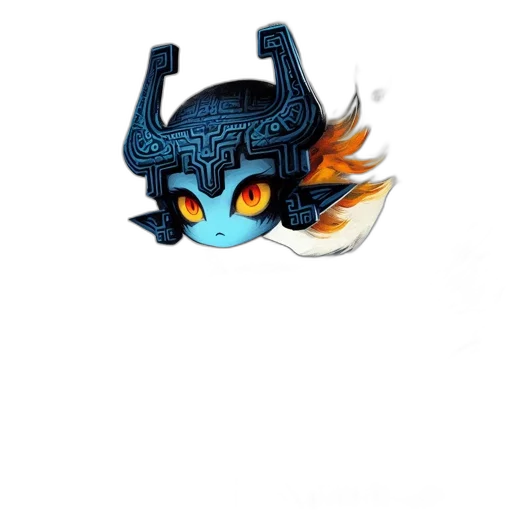 dragon, mask, staff, weapon transparent PNG cut-out