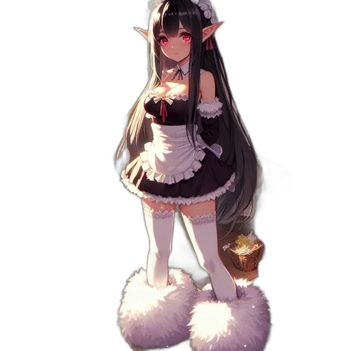 staff, hat, dress, creature transparent PNG cut-out