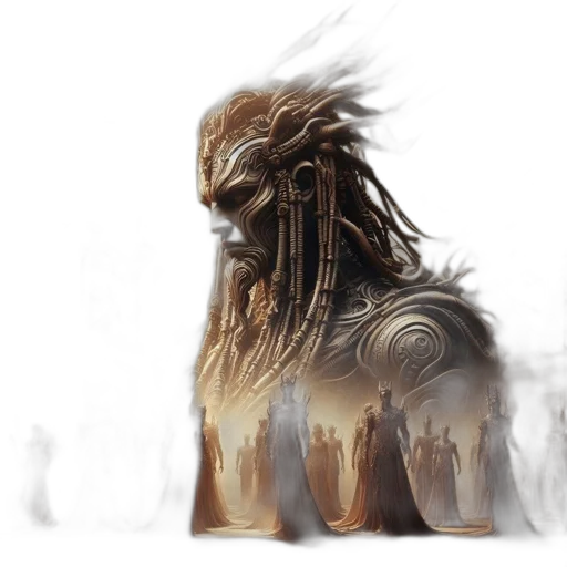 creature, mask, dragon, hair transparent PNG cut-out