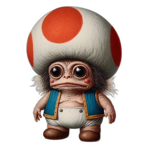 creature, hat, staff, face transparent PNG cut-out
