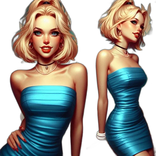 dress, concept art, fantasy art, comic book art transparent PNG cut-out