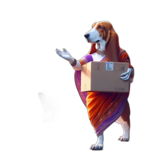 animal, creature, dress, staff transparent PNG cut-out