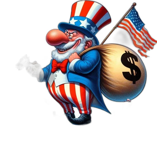 uncle, sam, depicted, wealthy transparent PNG cut-out