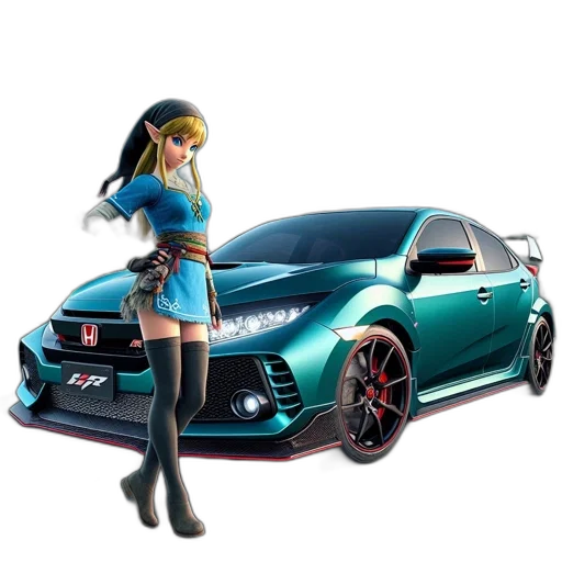 car, 3d render, concept art, anime transparent PNG cut-out