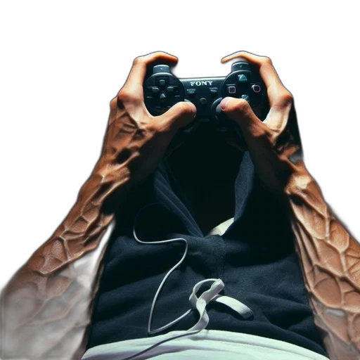 weapon, jacket, shoes, face transparent PNG cut-out