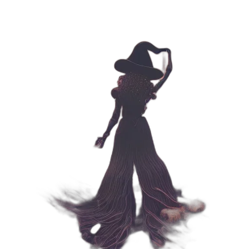 dress, hat, staff, mask transparent PNG cut-out
