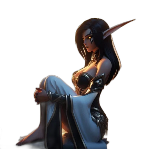 dress, staff, dragon, fantasy art transparent PNG cut-out