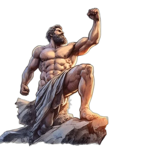 comic book art, concept art, fantasy art, photorealistic transparent PNG cut-out
