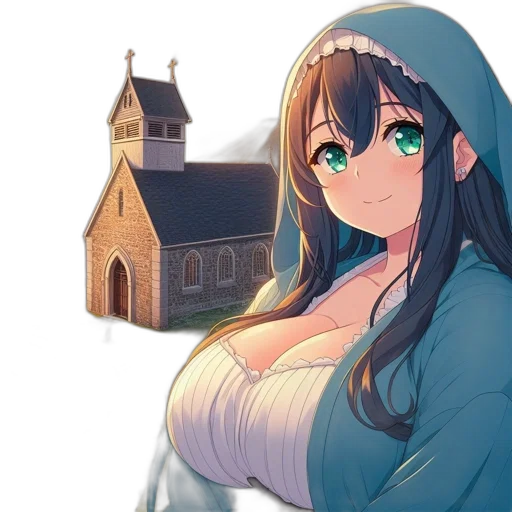 dress, weapon, creature, face transparent PNG cut-out