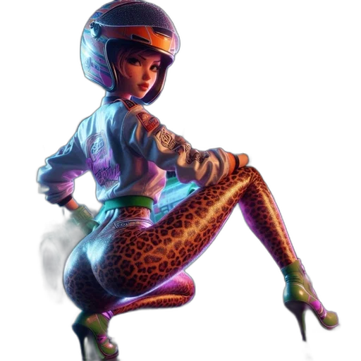 robot, staff, concept art, cyberpunk transparent PNG cut-out