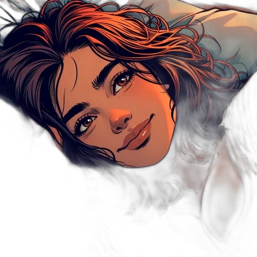 face, comic book art, cartoon, concept art transparent PNG cut-out