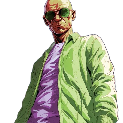 jacket, comic book art, concept art, cartoon transparent PNG cut-out