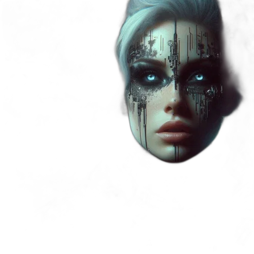 mask, face, robot, creature transparent PNG cut-out