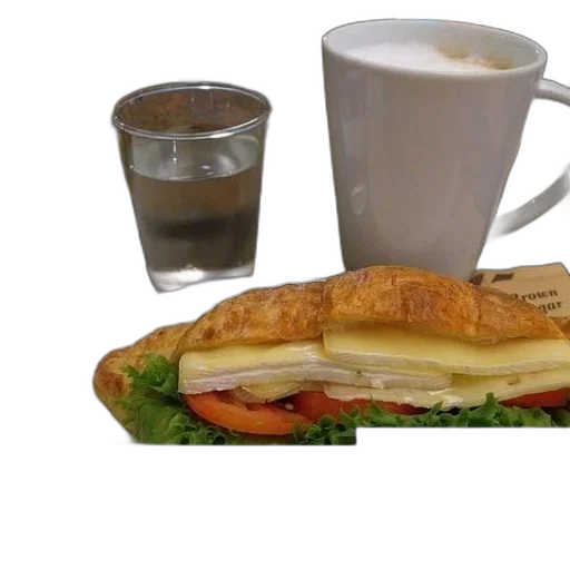 food, photorealistic, sandwich, lettuce transparent PNG cut-out