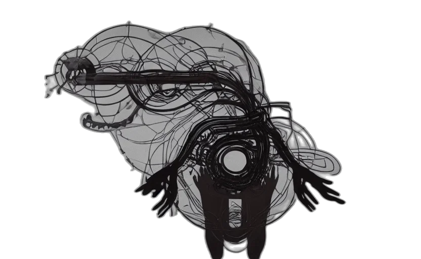 hair, mask, robot, crown transparent PNG cut-out