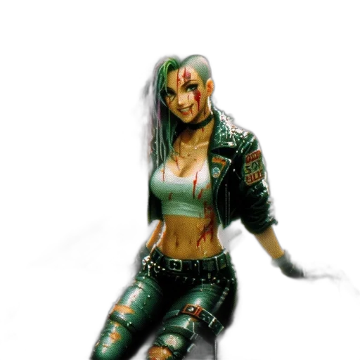 jacket, cyberpunk, concept art, comic book art transparent PNG cut-out