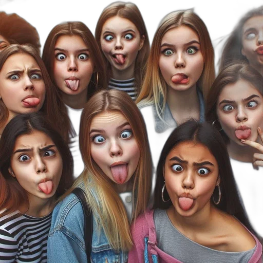face, photorealistic, cartoon, concept art transparent PNG cut-out