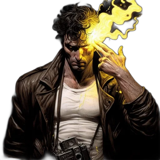 jacket, weapon, comic book art, concept art transparent PNG cut-out