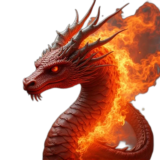 dragon, fantasy art, 3d render, photorealistic transparent PNG cut-out